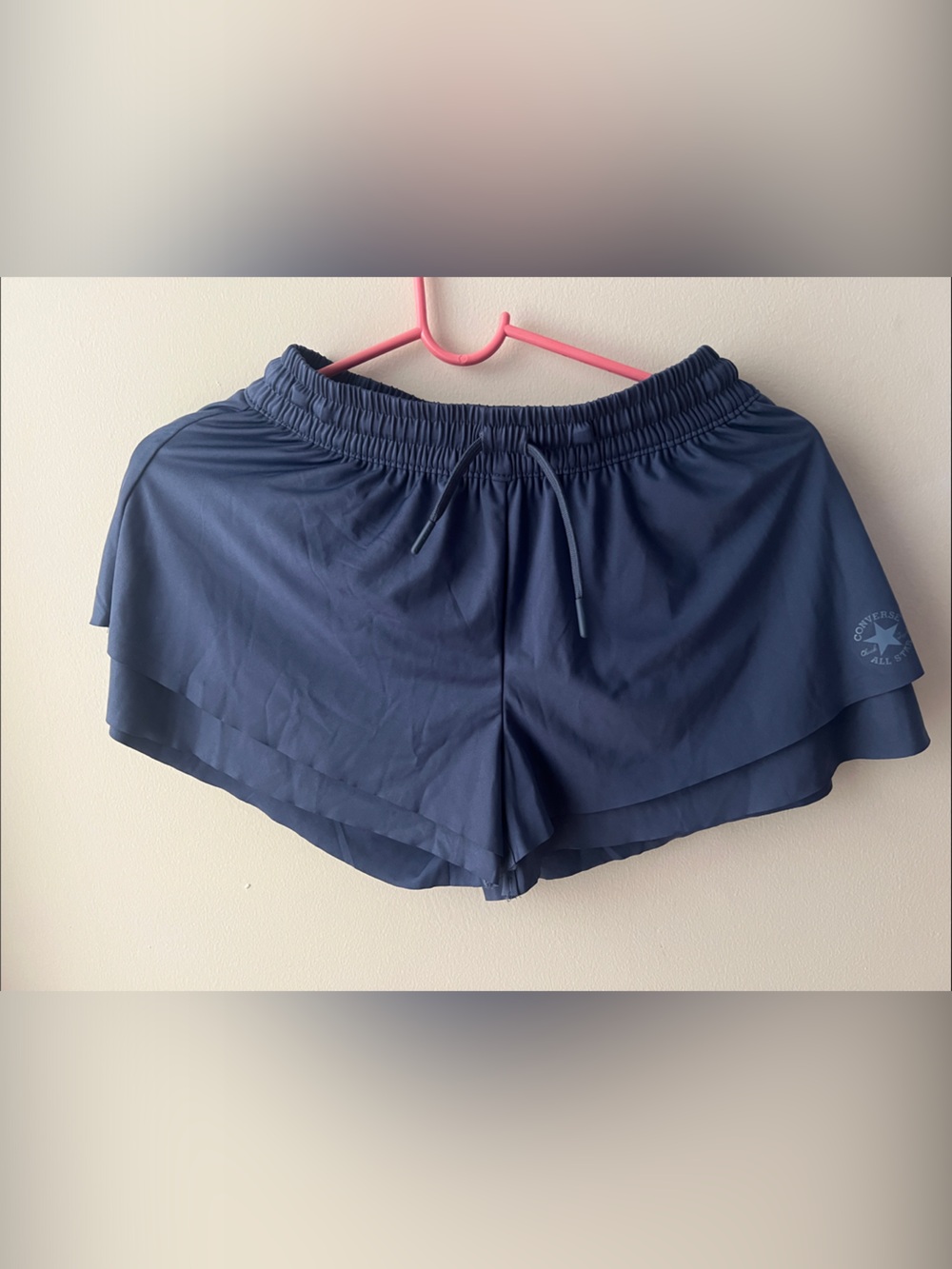 Converse Navy Blue Layered Athletic Shorts
